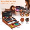 imageHalloween ampamp Christmas Day Gifts for Kids Teen Girl Girls Trendy Stuff Stocking Stuffers for Teens 192Pack Drawing Painting Art Supplies with Acrylic Pad Watercolor Pad Sketch Book CanvasesYellow Brown