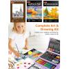 imageHalloween ampamp Christmas Day Gifts for Kids Teen Girl Girls Trendy Stuff Stocking Stuffers for Teens 192Pack Drawing Painting Art Supplies with Acrylic Pad Watercolor Pad Sketch Book CanvasesPurple
