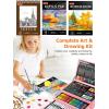 imageHalloween ampamp Christmas Day Gifts for Kids Teen Girl Girls Trendy Stuff Stocking Stuffers for Teens 192Pack Drawing Painting Art Supplies with Acrylic Pad Watercolor Pad Sketch Book CanvasesPink