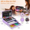 imageHalloween ampamp Christmas Day Gifts for Kids Teen Girl Girls Trendy Stuff Stocking Stuffers for Teens 192Pack Drawing Painting Art Supplies with Acrylic Pad Watercolor Pad Sketch Book CanvasesPurple