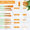 imageSoucolor Acrylic Paint Brushes Set 20Pcs Round Pointed Tip Artist Paintbrushes for Acrylic Painting Oil Watercolor Canvas Boards Rock Body Face Nail Art Halloween Pumpkin Ceramic Crafts SuppliesMint Green