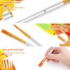 imageSoucolor Acrylic Paint Brushes Set 20Pcs Round Pointed Tip Artist Paintbrushes for Acrylic Painting Oil Watercolor Canvas Boards Rock Body Face Nail Art Halloween Pumpkin Ceramic Crafts SuppliesWhite