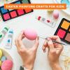 imageSoucolor Acrylic Paint Brushes Set 20Pcs Round Pointed Tip Artist Paintbrushes for Acrylic Painting Oil Watercolor Canvas Boards Rock Body Face Nail Art Halloween Pumpkin Ceramic Crafts SuppliesBlue