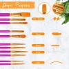 imageSoucolor Acrylic Paint Brushes Set 20Pcs Round Pointed Tip Artist Paintbrushes for Acrylic Painting Oil Watercolor Canvas Boards Rock Body Face Nail Art Halloween Pumpkin Ceramic Crafts Supplies