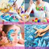 imageSoucolor Acrylic Paint Brushes Set 20Pcs Round Pointed Tip Artist Paintbrushes for Acrylic Painting Oil Watercolor Canvas Boards Rock Body Face Nail Art Halloween Pumpkin Ceramic Crafts SuppliesBlack  Blue