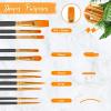 imageSoucolor Acrylic Paint Brushes Set 20Pcs Round Pointed Tip Artist Paintbrushes for Acrylic Painting Oil Watercolor Canvas Boards Rock Body Face Nail Art Halloween Pumpkin Ceramic Crafts SuppliesBlack