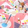 imageSoucolor Acrylic Paint Brushes Set 20Pcs Round Pointed Tip Artist Paintbrushes for Acrylic Painting Oil Watercolor Canvas Boards Rock Body Face Nail Art Halloween Pumpkin Ceramic Crafts SuppliesBlue