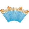imageSoucolor Acrylic Paint Brushes Set 20Pcs Round Pointed Tip Artist Paintbrushes for Acrylic Painting Oil Watercolor Canvas Boards Rock Body Face Nail Art Halloween Pumpkin Ceramic Crafts SuppliesBlue