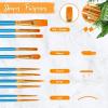 imageSoucolor Acrylic Paint Brushes Set 20Pcs Round Pointed Tip Artist Paintbrushes for Acrylic Painting Oil Watercolor Canvas Boards Rock Body Face Nail Art Halloween Pumpkin Ceramic Crafts SuppliesBlue
