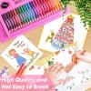 imageSoucolor Art Supplies 283 Pieces Drawing Set Art Kits with Trifold Easel 2 Drawing Pads 1 Coloring Book Crayons Pastels Arts and Crafts Gifts Case for Kids Girls Boys Teens Beginners PurplePink