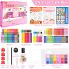 imageSoucolor Art Supplies 283 Pieces Drawing Set Art Kits with Trifold Easel 2 Drawing Pads 1 Coloring Book Crayons Pastels Arts and Crafts Gifts Case for Kids Girls Boys Teens Beginners PurplePink
