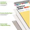 imageSoucolor School Supplies 9quot x 12quot Sketch Book for High College Teacher Student 1Pack 100 Sheets Spiral Bound Art Sketchbook Acid Free 68lb100gsm Artist Blank Book for Kids Back to School StuffYellow