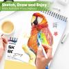 imageSoucolor School Supplies 9quot x 12quot Sketch Book for High College Teacher Student 1Pack 100 Sheets Spiral Bound Art Sketchbook Acid Free 68lb100gsm Artist Blank Book for Kids Back to School StuffYellow