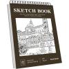 imageSoucolor School Supplies 9quot x 12quot Sketch Book for High College Teacher Student 1Pack 100 Sheets Spiral Bound Art Sketchbook Acid Free 68lb100gsm Artist Blank Book for Kids Back to School StuffBrown
