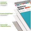 imageSoucolor School Supplies 9quot x 12quot Sketch Book for High College Teacher Student 1Pack 100 Sheets Spiral Bound Art Sketchbook Acid Free 68lb100gsm Artist Blank Book for Kids Back to School StuffAqua Sky