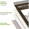 imageSoucolor School Supplies 9quot x 12quot Sketch Book for High College Teacher Student 1Pack 100 Sheets Spiral Bound Art Sketchbook Acid Free 68lb100gsm Artist Blank Book for Kids Back to School StuffBrown