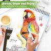 imageSoucolor School Supplies 9quot x 12quot Sketch Book for High College Teacher Student 1Pack 100 Sheets Spiral Bound Art Sketchbook Acid Free 68lb100gsm Artist Blank Book for Kids Back to School StuffBrown