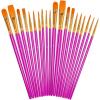 imageSoucolor Acrylic Paint Brushes Set 20Pcs Round Pointed Tip Artist Paintbrushes for Acrylic Painting Oil Watercolor Canvas Boards Rock Body Face Nail Art Halloween Pumpkin Ceramic Crafts Supplies