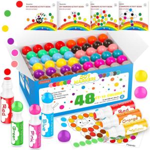 imageDot Markers for Toddlers Kids Preschool Bingo Daubers Washable Art Markers 8 Colors Toddlers Arts and Crafts Supplies Kids Painting Drawing Coloring Supplies Dot Paint Craft Kit Preschool Learning48