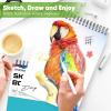 imageSoucolor 55quot x 85quot Sketch Book 100 Sheets Spiral Bound Art Sketchbook Acid Free 68lb100gsm Artist Drawing Book Paper Painting Sketching PadAqua Sky