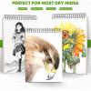 imageSoucolor 55quot x 85quot Sketch Book 100 Sheets Spiral Bound Art Sketchbook Acid Free 68lb100gsm Artist Drawing Book Paper Painting Sketching PadBlack