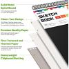 imageSoucolor 55quot x 85quot Sketch Book 100 Sheets Spiral Bound Art Sketchbook Acid Free 68lb100gsm Artist Drawing Book Paper Painting Sketching PadBlack