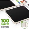 imageSoucolor 55quot x 85quot Sketch Book 100 Sheets Spiral Bound Art Sketchbook Acid Free 68lb100gsm Artist Drawing Book Paper Painting Sketching PadBlack