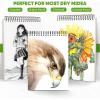 imageSoucolor 55quot x 85quot Sketch Book 100 Sheets Spiral Bound Art Sketchbook Acid Free 68lb100gsm Artist Drawing Book Paper Painting Sketching PadBlack