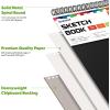 imageSoucolor 55quot x 85quot Sketch Book 100 Sheets Spiral Bound Art Sketchbook Acid Free 68lb100gsm Artist Drawing Book Paper Painting Sketching PadBlack