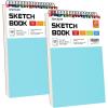 imageSoucolor 55quot x 85quot Sketch Book 100 Sheets Spiral Bound Art Sketchbook Acid Free 68lb100gsm Artist Drawing Book Paper Painting Sketching PadBlue