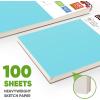 imageSoucolor 55quot x 85quot Sketch Book 100 Sheets Spiral Bound Art Sketchbook Acid Free 68lb100gsm Artist Drawing Book Paper Painting Sketching PadBlue
