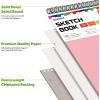 imageSoucolor 55quot x 85quot Sketch Book 100 Sheets Spiral Bound Art Sketchbook Acid Free 68lb100gsm Artist Drawing Book Paper Painting Sketching PadBluePink