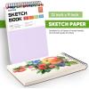imageSoucolor 55quot x 85quot Sketch Book 100 Sheets Spiral Bound Art Sketchbook Acid Free 68lb100gsm Artist Drawing Book Paper Painting Sketching PadBluePurple