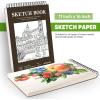 imageSoucolor 55quot x 85quot Sketch Book 100 Sheets Spiral Bound Art Sketchbook Acid Free 68lb100gsm Artist Drawing Book Paper Painting Sketching PadBrown