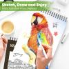 imageSoucolor 55quot x 85quot Sketch Book 100 Sheets Spiral Bound Art Sketchbook Acid Free 68lb100gsm Artist Drawing Book Paper Painting Sketching PadBrown