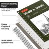 imageSoucolor 55quot x 85quot Sketch Book 100 Sheets Spiral Bound Art Sketchbook Acid Free 68lb100gsm Artist Drawing Book Paper Painting Sketching PadChristmas Blue  Christmas Green