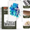 imageSoucolor 55quot x 85quot Sketch Book 100 Sheets Spiral Bound Art Sketchbook Acid Free 68lb100gsm Artist Drawing Book Paper Painting Sketching PadChristmas Blue  Christmas Green