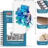 imageSoucolor 55quot x 85quot Sketch Book 100 Sheets Spiral Bound Art Sketchbook Acid Free 68lb100gsm Artist Drawing Book Paper Painting Sketching PadChristmas Blue