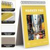 imageSoucolor 55quot x 85quot Sketch Book 100 Sheets Spiral Bound Art Sketchbook Acid Free 68lb100gsm Artist Drawing Book Paper Painting Sketching PadCute Yellow