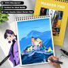 imageSoucolor 55quot x 85quot Sketch Book 100 Sheets Spiral Bound Art Sketchbook Acid Free 68lb100gsm Artist Drawing Book Paper Painting Sketching PadCute Yellow