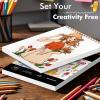 imageSoucolor 55quot x 85quot Sketch Book 100 Sheets Spiral Bound Art Sketchbook Acid Free 68lb100gsm Artist Drawing Book Paper Painting Sketching PadCute Black