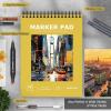 imageSoucolor 55quot x 85quot Sketch Book 100 Sheets Spiral Bound Art Sketchbook Acid Free 68lb100gsm Artist Drawing Book Paper Painting Sketching PadCute Yellow