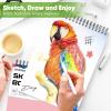 imageSoucolor 55quot x 85quot Sketch Book 100 Sheets Spiral Bound Art Sketchbook Acid Free 68lb100gsm Artist Drawing Book Paper Painting Sketching PadPink