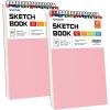 imageSoucolor 55quot x 85quot Sketch Book 100 Sheets Spiral Bound Art Sketchbook Acid Free 68lb100gsm Artist Drawing Book Paper Painting Sketching PadPink
