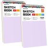 imageSoucolor 55quot x 85quot Sketch Book 100 Sheets Spiral Bound Art Sketchbook Acid Free 68lb100gsm Artist Drawing Book Paper Painting Sketching PadPurple