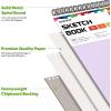imageSoucolor 55quot x 85quot Sketch Book 100 Sheets Spiral Bound Art Sketchbook Acid Free 68lb100gsm Artist Drawing Book Paper Painting Sketching PadPurple