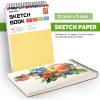 imageSoucolor 55quot x 85quot Sketch Book 100 Sheets Spiral Bound Art Sketchbook Acid Free 68lb100gsm Artist Drawing Book Paper Painting Sketching PadYellow