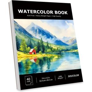 imageSoucolor 55quot x 85quot Sketch Book 100 Sheets Spiral Bound Art Sketchbook Acid Free 68lb100gsm Artist Drawing Book Paper Painting Sketching PadSatind Black