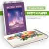 imageSoucolor 9quotx12quot Sketch Book for Women Teens Girls Sketch Book 100 Sheets 68lb100gsm Drawing Paper for Kids Art Supplies for Girls Ages 812 Beginners and Adults 1Pack Cute Purple