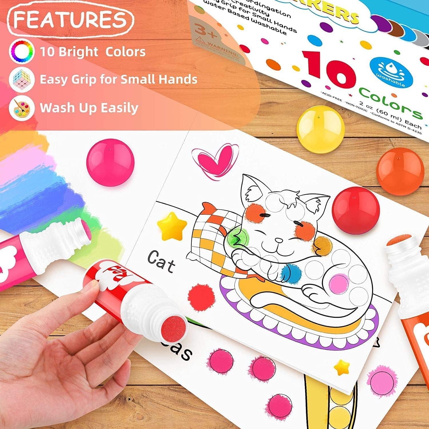 imageDot Markers for Toddlers Kids Preschool Bingo Daubers Washable Art Markers 8 Colors Toddlers Arts and Crafts Supplies Kids Painting Drawing Coloring Supplies Dot Paint Craft Kit Preschool Learning20